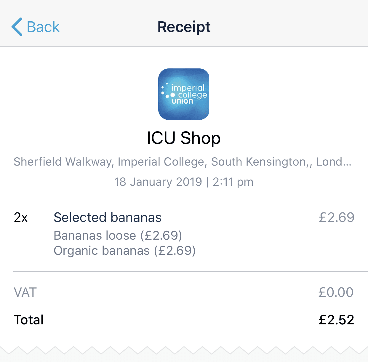 Monzo Receipts Example